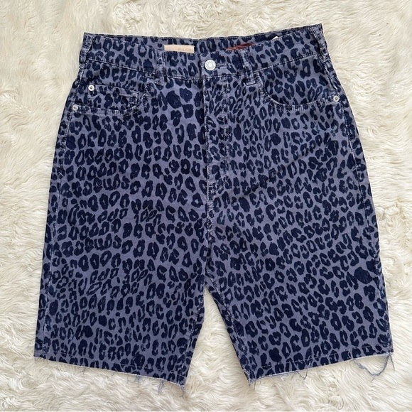 Anthropologie Pilcro Denim Bermuda Shorts Corduroy Animal Print 28 NWT New - Picture 3 of 12